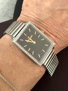 Gomelsky Shirley Fromer Steel Black Dial Diamond Quartz Womens Watch G0120072643